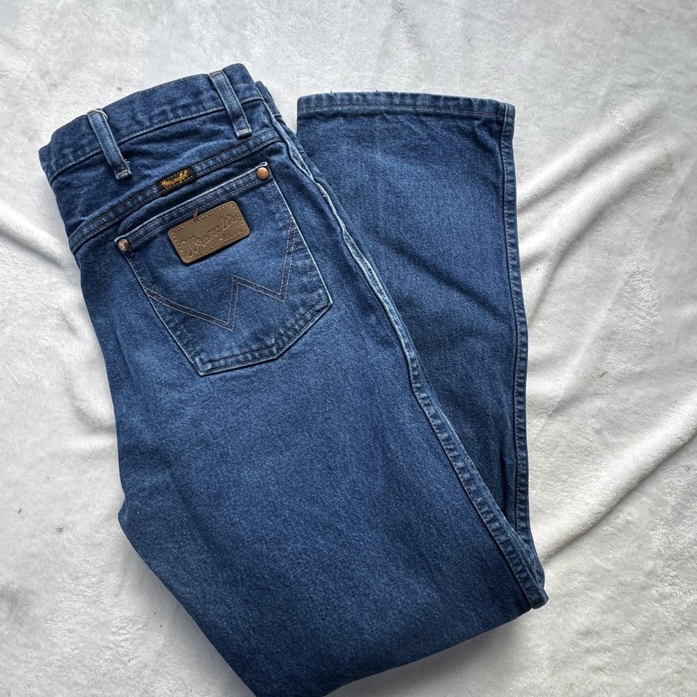 Wrangler 936PWDD Jeans Mens 34x30 Blue‎ Cowboy Cut Slim Fit Denim Western Pants